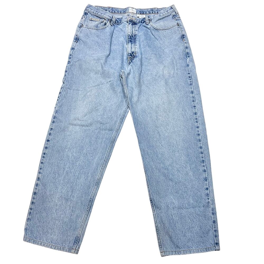 Vintage Calvin Klein Jeans 36x28 Baggy Wide Leg Denim Y2K Hip Hop Used